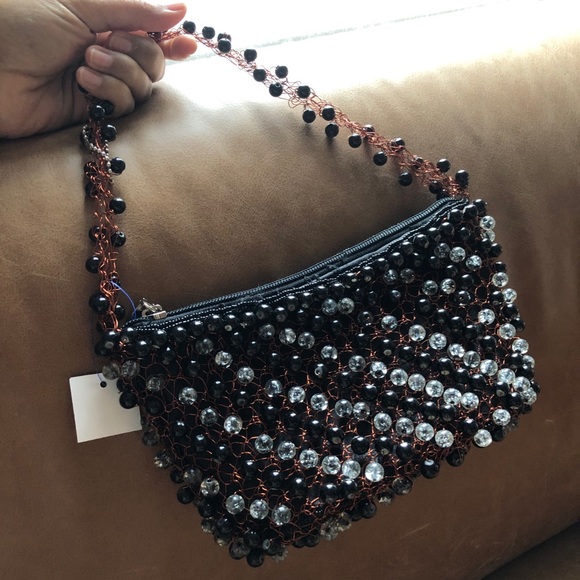 Hand beaded wire mesh bag - Picture 9 of 12